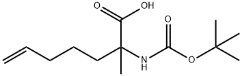 BOC-2-氨基-2-甲基-6-庚烯酸 结构式
