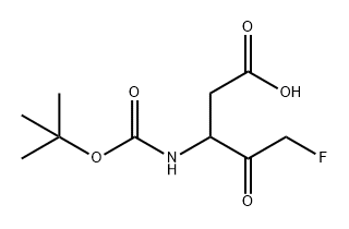 3-((叔丁氧基羰基)氨基)-5-氟-4-氧代戊酸 结构式