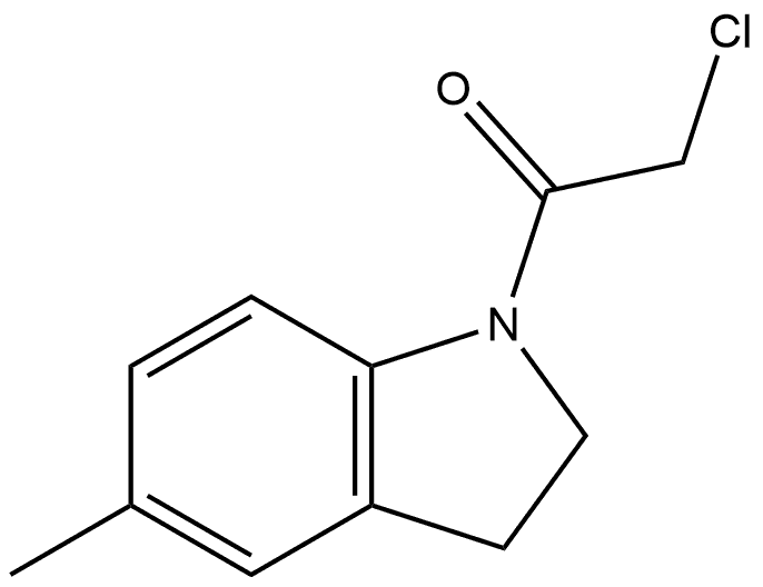 2-Chloro-1-(2,3-dihydro-5-methyl-1H-indol-1-yl)ethanone Structure
