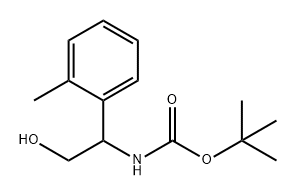 Carbamic acid, N-[2-hydroxy-1-(2-methylphenyl)ethyl]-, 1,1-dimethylethyl ester Struktur