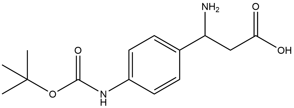 β-Amino-4-[[(1,1-dimethylethoxy)carbonyl]amino]benzenepropanoic acid Struktur