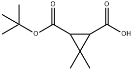 2,2-二甲基-3-[(2-甲基丙烷-2-基)氧羰基]环丙烷-1-羧酸,1824533-77-8,结构式