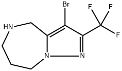 3-bromo-2-(trifluoromethyl)-5,6,7,8-tetrahydro-4H-pyrazolo[1,5-a][1,4]diazepine Struktur