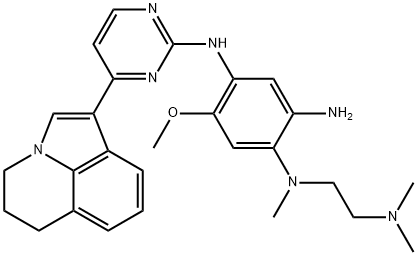 1,2,4-Benzenetriamine, N4-[4-(5,6-dihydro-4H-pyrrolo[3,2,1-ij]quinolin-1-yl)-2-pyrimidinyl]-N1-[2-(dimethylamino)ethyl]-5-methoxy-N1-methyl- Structure