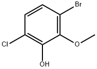 2-甲氧基-3-溴-6-氯苯酚,1827620-16-5,结构式