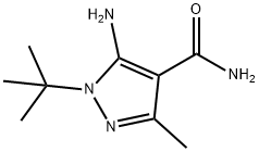 1H-Pyrazole-4-carboxamide, 5-amino-1-(1,1-dimethylethyl)-3-methyl- Struktur