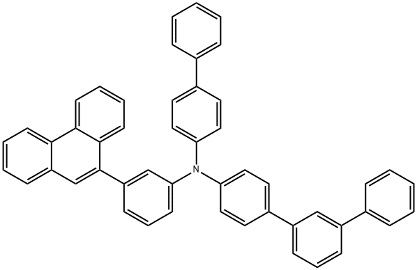 N-(4-联苯基)-N-(3-(9-菲基)苯基-4-间三联苯胺 结构式