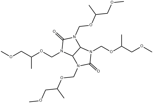 Imidazo[4,5-d]imidazole-2,5(1H,3H)-dione, tetrahydro-1,3,4,6-tetrakis[(2-methoxy-1-methylethoxy)methyl]- Structure