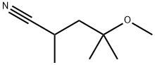 4-甲氧基-2,4-二甲基戊腈,18305-37-8,结构式