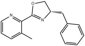 2-[(4S)-4,5-二氢-4-(苯基甲基)-2-噁唑基]-3-甲基吡啶 结构式