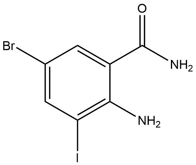 2-amino-5-bromo-3-iodobenzamide 结构式