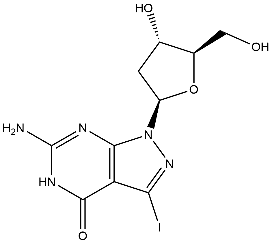7-Iodo-8-Aza-7-Deaza-2'-Deoxyguanosine Structure