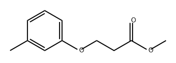 Propanoic acid, 3-(3-methylphenoxy)-, methyl ester Struktur
