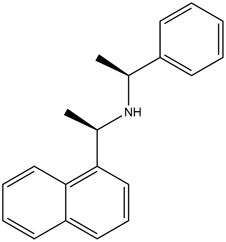 N-(S)-1-萘基)乙基-(S)-苯乙胺 结构式