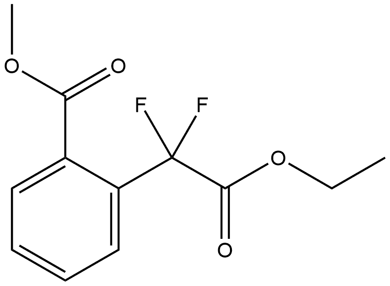 2-(2-乙氧基-1,1-二氟-2-氧乙基)苯甲酸甲酯 结构式