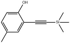 Phenol, 4-methyl-2-[2-(trimethylsilyl)ethynyl]- Structure