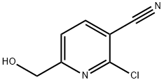 3-Pyridinecarbonitrile, 2-chloro-6-(hydroxymethyl)- Struktur