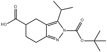 2H-Indazole-2,5-dicarboxylic acid, 4,5,6,7-tetrahydro-3-(1-methylethyl)-, 2-(1,1-dimethylethyl) ester Structure