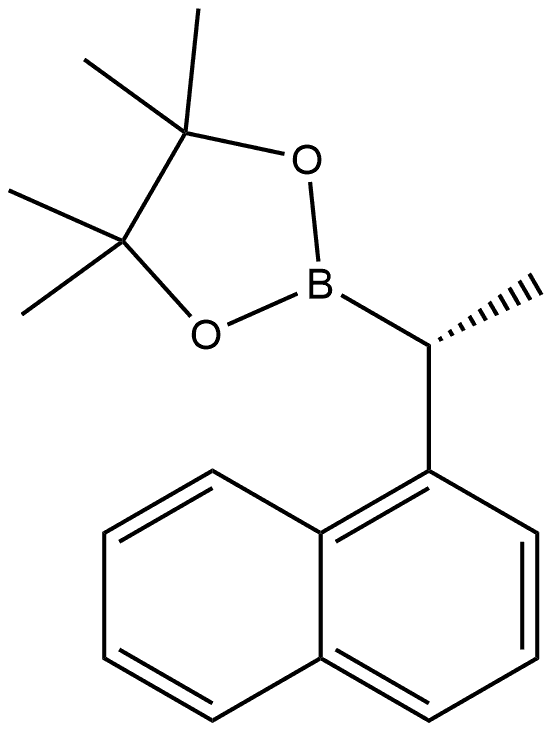 (R)-4,4,5,5-tetramethyl-2-(1-(naphthalen-1-yl)ethyl)-1,3,2-dioxaborolane Structure