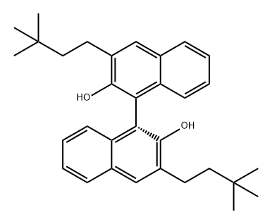 [1,1'-Binaphthalene]-2,2'-diol, 3,3'-bis(3,3-dimethylbutyl)-, (1R)- Structure