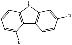 9H-Carbazole, 5-bromo-2-chloro- 结构式