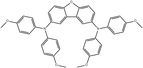 2,8-Dibenzofurandiamine, N2,N2,N8,N8-tetrakis(4-methoxyphenyl)- Structure