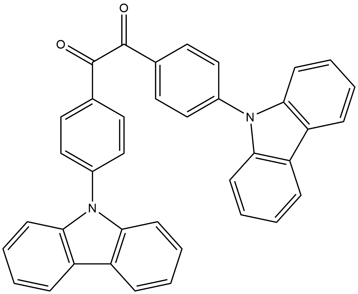 4,4'-di(carbazol-9-yl)benzil 结构式