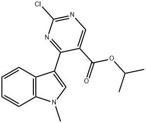 5-Pyrimidinecarboxylic acid, 2-chloro-4-(1-methyl-1H-indol-3-yl)-, 1-methylethyl ester Struktur