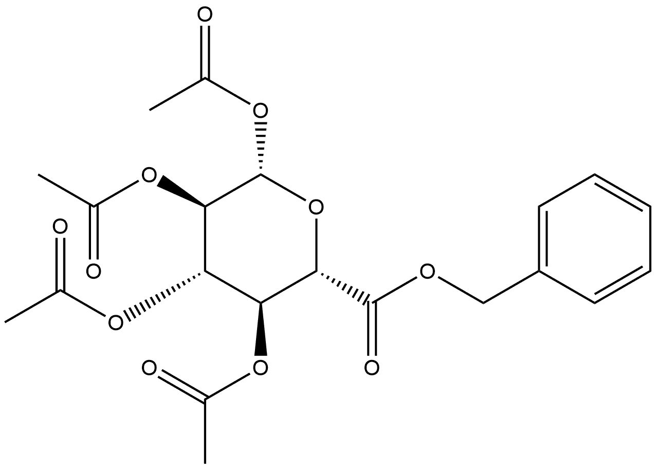 1,2,3,4-Tetra-O-acetyl-β-D-glucopyranuronic acid benzyl ester Structure