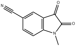 1H-Indole-5-carbonitrile, 2,3-dihydro-1-methyl-2,3-dioxo- 结构式