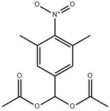 Methanediol, 1-(3,5-dimethyl-4-nitrophenyl)-, 1,1-diacetate Structure
