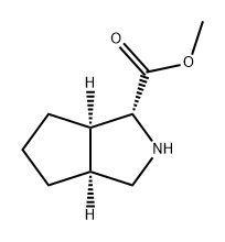 Cyclopenta[c]pyrrole-1-carboxylic acid, octahydro-, methyl ester, (1R,3aS,6aR)- Struktur