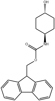 Carbamic acid, N-(trans-4-hydroxycyclohexyl)-, 9H-fluoren-9-ylmethyl ester Struktur