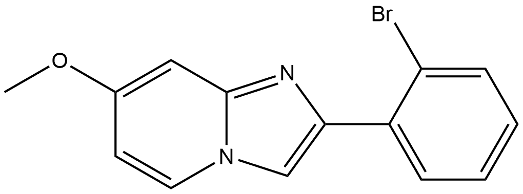 2-(2-溴苯基)-7-甲氧基咪唑并[1,2-A]吡啶 结构式