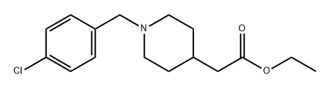 4-Piperidineacetic acid, 1-[(4-chlorophenyl)methyl]-, ethyl ester Struktur