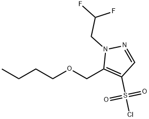 5-(butoxymethyl)-1-(2,2-difluoroethyl)-1H-pyrazole-4-sulfonyl chloride Structure