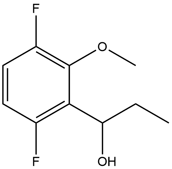 α-Ethyl-3,6-difluoro-2-methoxybenzenemethanol Structure