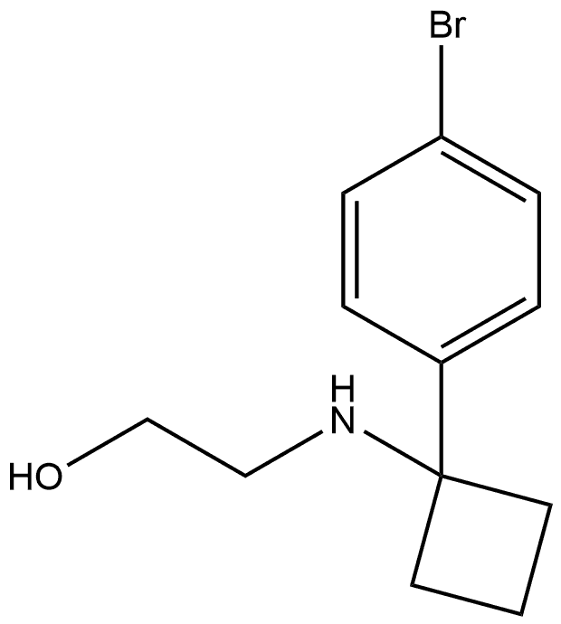 2-((1-(4-溴苯基)环丁基)氨基)乙醇, 1856301-99-9, 结构式