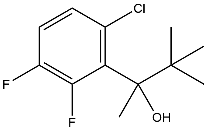 6-Chloro-α-(1,1-dimethylethyl)-2,3-difluoro-α-methylbenzenemethanol 结构式