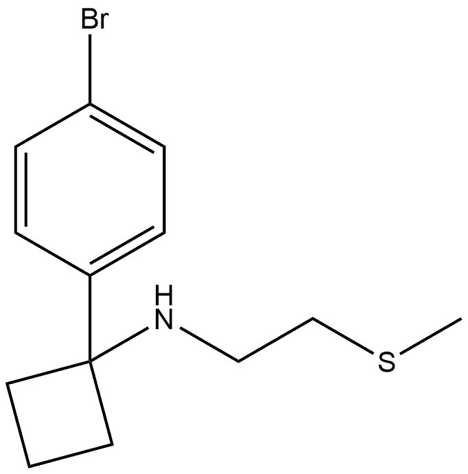 1-(4-溴苯基)-N-(2-(甲基硫基)乙基)环丁胺 结构式