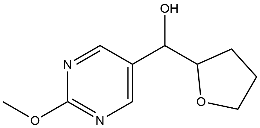 2-Methoxy-α-(tetrahydro-2-furanyl)-5-pyrimidinemethanol 结构式
