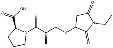 S-[3-(N-Ethylmaleimide)] Captopril, 185804-96-0, 结构式