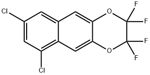 6,8-Dichloro-2,2,3,3-tetrafluoro-2,3-dihydro-naphtho[2,3-b]-1,4-dioxin Struktur