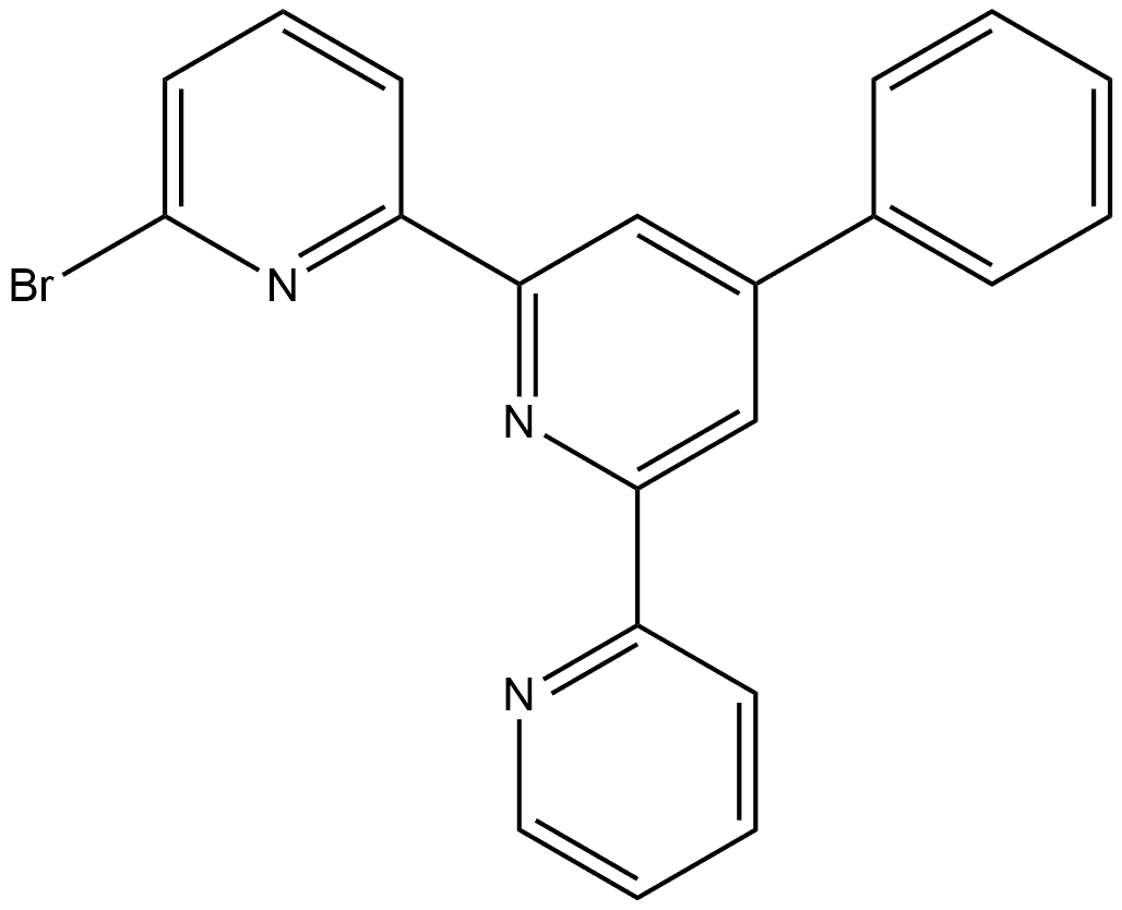 6-Bromo-4′-phenyl-2,2′:6′,2′′-terpyridine 结构式