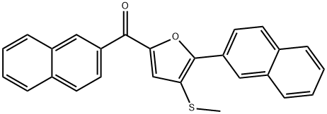 2-(萘-2)-5-(萘-2-甲酰基)-3-甲硫基呋喃 结构式