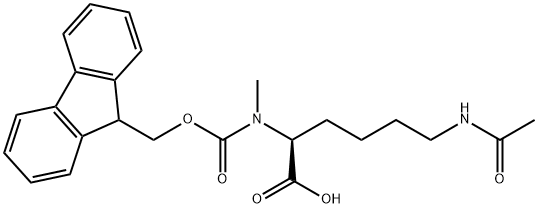 L-Lysine, N6-acetyl-N2-[(9H-fluoren-9-ylmethoxy)carbonyl]-N2-methyl- Structure