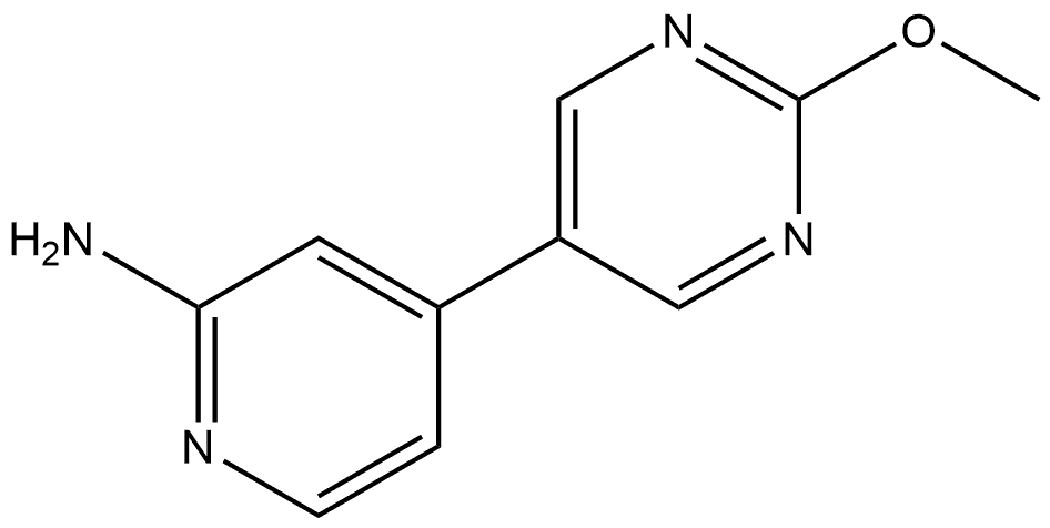 4-(2-Methoxy-5-pyrimidinyl)-2-pyridinamine 结构式