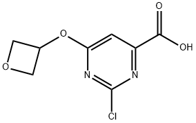 4-Pyrimidinecarboxylic acid, 2-chloro-6-(3-oxetanyloxy)- Struktur