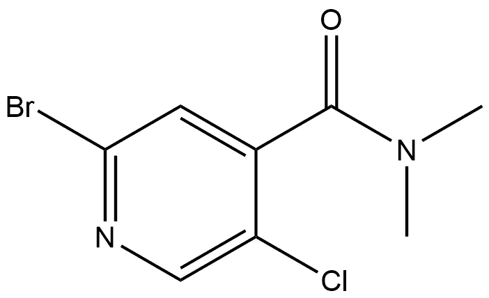 2-bromo-5-chloro-N,N-dimethylisonicotinamide Struktur
