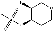 cis-3-fluoro-tetrahydro-2H-pyran-4-yl methanesulfonate racemate Structure